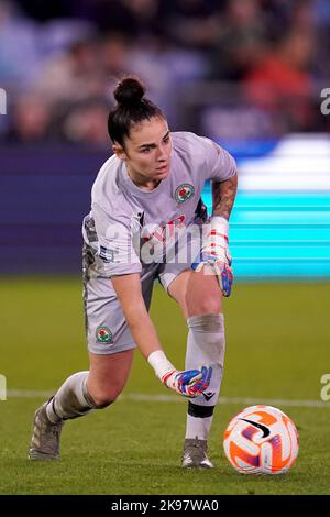 Alex Brooks de Blakcburn Rovers en action pendant le match de la coupe continentale de la Ligue des femmes de la FA B au stade de l'Académie, à Manchester. Date de la photo: Mercredi 26 octobre 2022. Banque D'Images