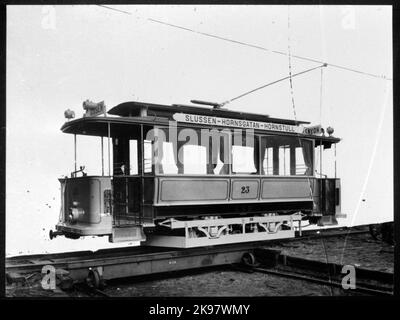 Photo de la livraison à la société de tramway du sud de Stockholm, SSB A2 23. Banque D'Images