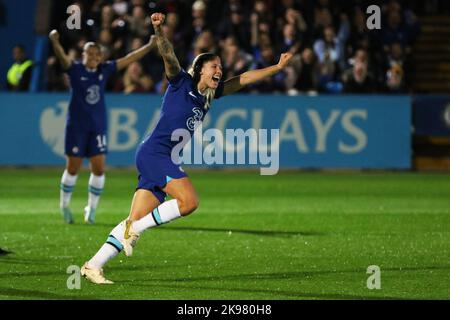 Londres, Royaume-Uni. 26th octobre 2022. Londres, Angleterre, 26 décembre 2022: Katerina Svitkova (13 Chelsea) marque le but de la nuit 7th lors du match de l'UEFA Womens Champions League Group A entre Chelsea et Vllaznia à Kingsmeadow, Londres, Angleterre. PS (Pedro Soares/SPP) crédit: SPP Sport presse photo. /Alamy Live News Banque D'Images