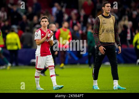 AMSTERDAM, PAYS-BAS - OCTOBRE 26 : Francisco Conceicao d'Ajax lors du match de la Ligue des champions de l'UEFA entre Ajax et le FC Liverpool à l'arène Johan Cruijff sur 26 octobre 2022 à Amsterdam, pays-Bas (photo d'Andre Weening/Orange Pictures) Banque D'Images