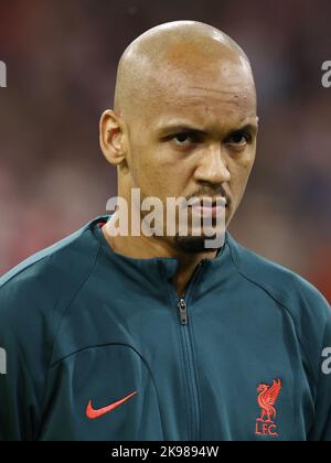 Amsterdam, pays-Bas. AMSTERDAM - Fabinho du FC Liverpool lors du groupe de la Ligue des champions de l'UEFA Un match entre Ajax Amsterdam et le FC Liverpool au Johan Cruijff Arena sur 26 octobre 2022 à Amsterdam, pays-Bas. ANP MAURICE VAN STEEN Banque D'Images