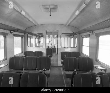 Chemins de fer d'État, SJ YCO6. Voiture avec panier en acier. Les premiers véhicules ont été déposés en circulation régulière en juin 1953. Banque D'Images