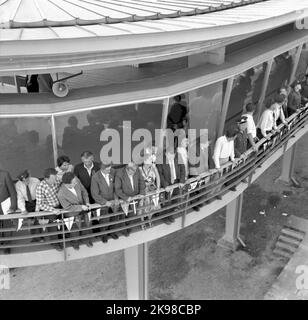 Les chemins de fer de l'État, SJ, train Ferjelleden Trelleborgs- Sassnitz 50 ans. M/S Trelleborg appelle Sassnitz Banque D'Images