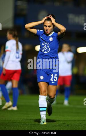 Londres, Royaume-Uni. 26th octobre 2022. Londres, Angleterre, 26 décembre 2022: Eve Perisset (Chelsea 15) pendant le groupe de la Ligue des champions des femmes de l'UEFA Un match entre Chelsea et Vllaznia à Kingsmeadow, Londres, Angleterre. PS (Pedro Soares/SPP) crédit: SPP Sport presse photo. /Alamy Live News Banque D'Images