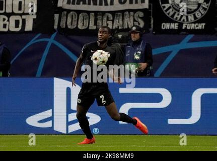 Francfort, Allemagne. 26th octobre 2022. 26 octobre 2022, Deutsche Bank Park, Francfort, Ligue des champions, Eintracht Frankfurt vs Olympique Marseille, sur la photo Evan Ndicka (Francfort) crédit: dpa/Alamy Live News Banque D'Images