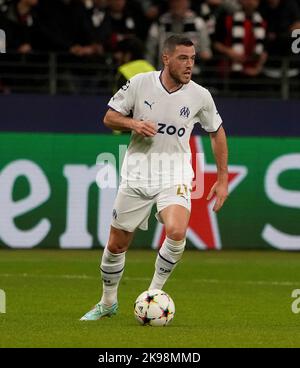 Francfort, Allemagne. 26th octobre 2022. 26 octobre 2022, Deutsche Bank Park, Francfort, Ligue des champions, Eintracht Frankfurt vs Olympique Marseille, dans l'image Jordan Veretout (Marseille) crédit: dpa/Alamy Live News Banque D'Images