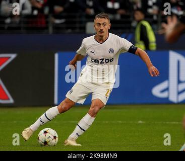 Francfort, Allemagne. 26th octobre 2022. 26 octobre 2022, Deutsche Bank Park, Francfort, Ligue des champions, Eintracht Frankfurt vs Olympique Marseille, sur la photo Valentin Rongier (Marseille) crédit: dpa/Alamy Live News Banque D'Images