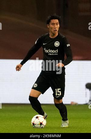 Francfort, Allemagne. 26th octobre 2022. 26 octobre 2022, Deutsche Bank Park, Francfort, Ligue des champions, Eintracht Frankfurt vs Olympique Marseille, sur la photo Daichi Kamada (Francfort) crédit: dpa/Alamy Live News Banque D'Images