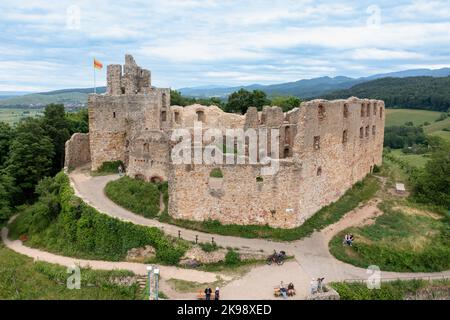 Burgruine Schlossberg, Staufen, Baden, Forêt Noire, Allemagne Banque D'Images