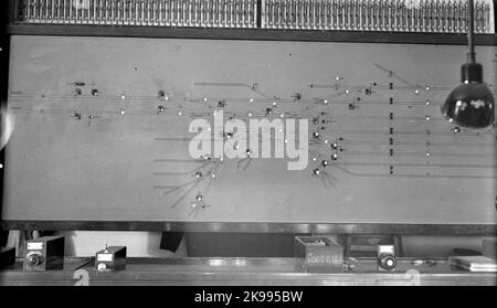 Chemins de fer d'État, SJ Security Service. Tableau de commutation. Banque D'Images