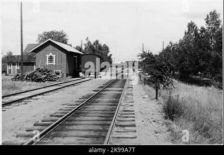 La cour à la station de fosse. Banque D'Images