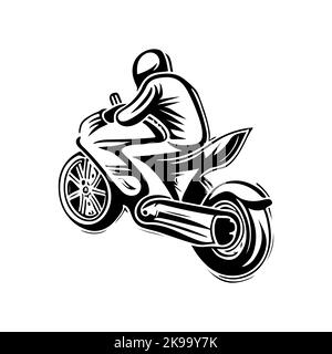 Logo de moto vectoriel. Grand logo moto. Logo moto. Illustration de Vecteur