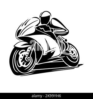 Logo de moto vectoriel. Grand logo moto. Logo moto. Illustration de Vecteur