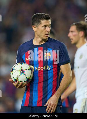 Barcelone, Espagne. 26 oct 2022 Robert LEWANDOWSKI, FCB 9 dans le match FC BARCELONE - FC BAYERN MUENCHEN 0-3 de football UEFA Champions League, groupe de stade, groupe C, journée de match, en saison 2022/2023 le 26 oct 2022 à Barcelone, Espagne. Gruppenphase, FCB, München. © Peter Schatz / Alamy Live News Banque D'Images