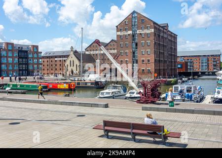 Victoria Basin, Gloucester Docks, Gloucester, Gloucestershire, Angleterre, Royaume-Uni Banque D'Images