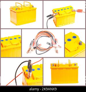 Fond Isolé Batterie Voiture Jaune Automobile Renouvelables Photo