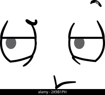 Déception face à l'émotion. Expression de la tête de bande dessinée rétro Illustration de Vecteur