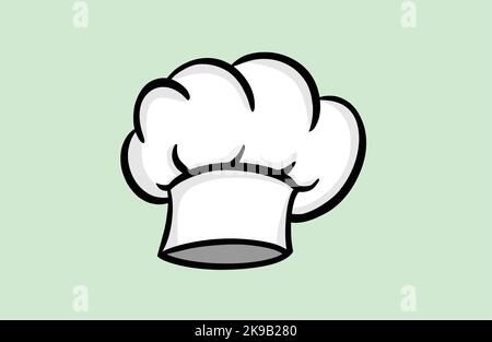Illustration vectorielle d'un dessin animé de chapeau de chef de restaurant Illustration de Vecteur