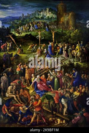 Calvaire 1604 par Jan Brueghel l'ancien (1568-1625) Belgique Flamand belge Banque D'Images