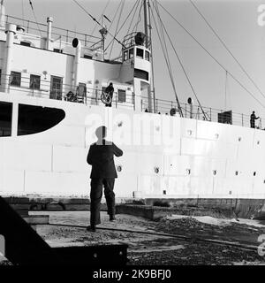 Le ferry S/S Starke, Trelleborg. Construit en 1931 par Deutsche Werke, Kiel, Allemagne et livré aux chemins de fer nationaux, SJ, Malmö. A principalement exploité le sentier Trelleborg - Sassnitz. Inséré en 1967 sur le nouveau chemin de ferry entre Värtahamnen à Stockholm et Naantali à l'extérieur de Turku Banque D'Images