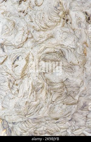 Gros plan de formations étranges dans le sable Banque D'Images