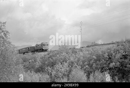 Les chemins de fer de l'État, SJ D-Lok en train à Norrland. Banque D'Images
