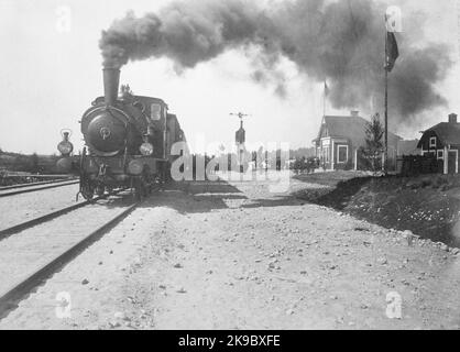 Inauguration du Wbäj 1911-08-21wbäj Varberg-Ätrans Railway Banque D'Images