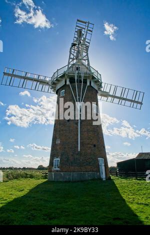 Horsey vent pompe construit 1912 qui est un moulin à vent d'apparence traditionnelle situé dans Norfolk Angleterre Banque D'Images