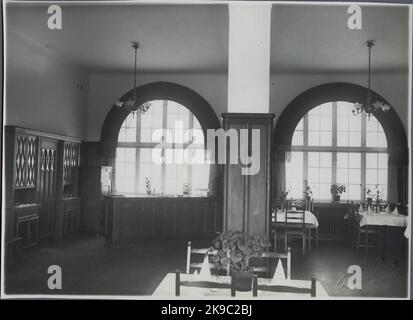 Image de l'intérieur de la salle à manger Haparanda station maison. Banque D'Images