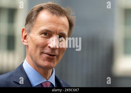 Londres, Royaume-Uni. 27th octobre 2022. Jeremy Hunt, Chancelier de l'Echiquier, 10 Downing Street Londres Royaume-Uni crédit: Ian Davidson/Alay Live News Banque D'Images