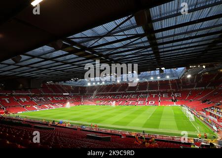 Manchester, Royaume-Uni. 27th octobre 2022. Vue générale du stade Old Traford avant le match de l'UEFA Europa League Manchester United contre Sheriff Tiraspol à Old Trafford, Manchester, Royaume-Uni, 27th octobre 2022 (photo de Stefan Constantin/News Images) crédit: News Images LTD/Alay Live News Banque D'Images