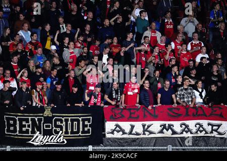 Eindhoven, pays-Bas. 27th octobre 2022. VADUZ - AZ Alkmaar Supporters lors du match de l'UEFA Conference League Group E entre le FC Vaduz et AZ au Rheinparkstadion sur 27 octobre 2022 à Vaduz, au Liechtenstein. ANP ED DU POL Credit: ANP/Alay Live News Banque D'Images