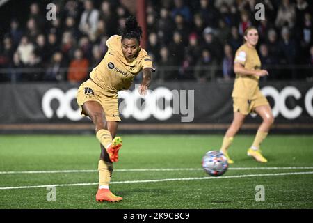 Malmö, Suède. 27th octobre 2022. Geyse Ferreira de Barcelone en action lors du match de football de la Ligue des champions des femmes de l'UEFA, groupe D, entre le FC Rosengård et le FC Barcelone à Malmö Idrottsplats, Malmö, Suède 27 octobre 2022. Photo: Johan Nilsson / TT / Kod 50090 crédit: TT News Agency/Alay Live News Banque D'Images