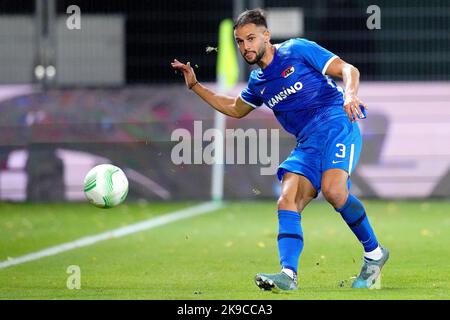 Eindhoven, pays-Bas. 27th octobre 2022. VADUZ - Pantelis Hatzidiakos d'AZ Alkmaar lors du match du groupe E de la Ligue des conférences de l'UEFA entre le FC Vaduz et AZ au Rheinparkstadion sur 27 octobre 2022 à Vaduz, au Liechtenstein. ANP ED DU POL Credit: ANP/Alay Live News Banque D'Images