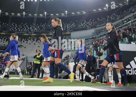 Turin, Italie. 27th octobre 2022. Juventus Women-Olympique Lyonnais pendant Juventus Women vs Olympique Lyonnais, Ligue des champions de l'UEFA matchs de football des femmes à Turin, Italie, 27 octobre 2022 crédit: Agence de photo indépendante/Alamy Live News Banque D'Images