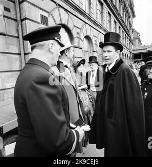 Voyage en train historique de Stockholm à Göteborg pour l'inauguration du train 62. Banque D'Images