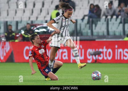 Turin, Italie. 27th octobre 2022. Barbara Bonansea (Juventus Wiomen) pendant Juventus Women vs Olympique Lyonnais, Ligue des champions de l'UEFA matchs de football des femmes à Turin, Italie, 27 octobre 2022 crédit: Agence de photo indépendante/Alamy Live News Banque D'Images