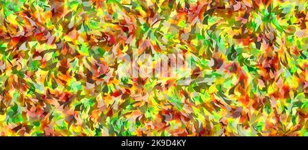 Vibrant Fallen Leaves large sans coutures, motif de vue éloignée, haute résolution, couleurs naturelles d'automne Banque D'Images