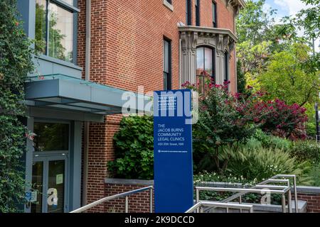 Washington, DC - 8 septembre 2022 : les cliniques juridiques de la communauté Jacob Burns de l'Université George Washington offrent des cours en classe et l'unité opérationnelle Banque D'Images