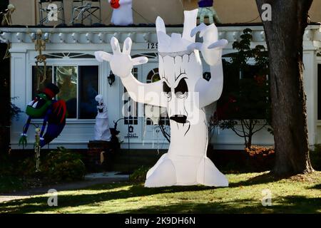 Décoration d'Halloween à Lakewood, Ohio Banque D'Images