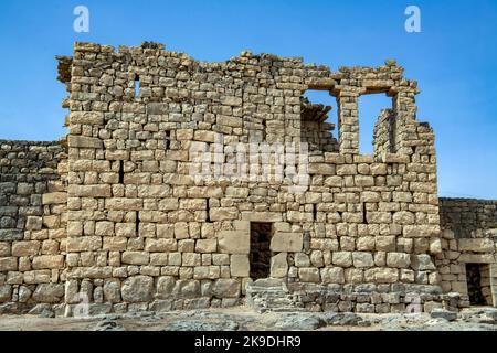 Intérieur des ruines Qasr Azraq fort Desert Castle Jordan 1 Banque D'Images