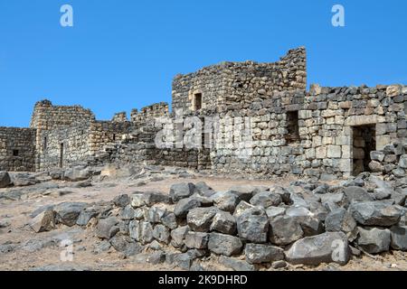 Intérieur des ruines Qasr Azraq fort Desert Castle Jordan 2 Banque D'Images