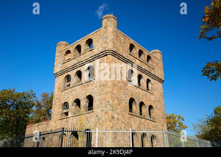 Tour du sommet, Sleeping Giant State Park, New York Banque D'Images