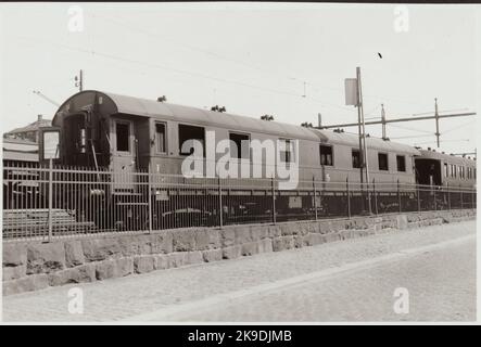 La State Railways, SJ ACO4 2960, qui a été blessée après un attentat à Narvik photographié à la gare centrale de Stockholm. Banque D'Images