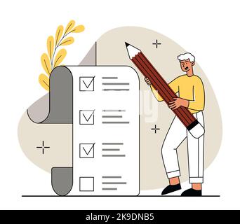 Concept de planification quotidienne Illustration de Vecteur