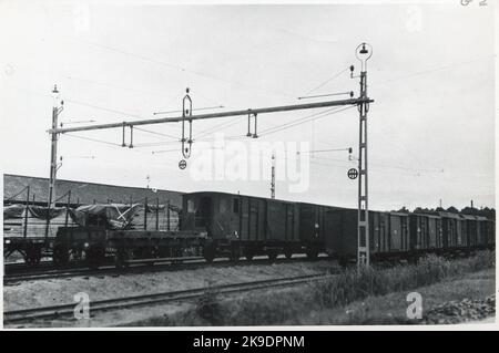 Ligne de contact à Bangården. Banque D'Images