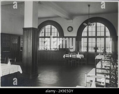 Image de l'intérieur de la salle à manger Haparanda station maison. Banque D'Images