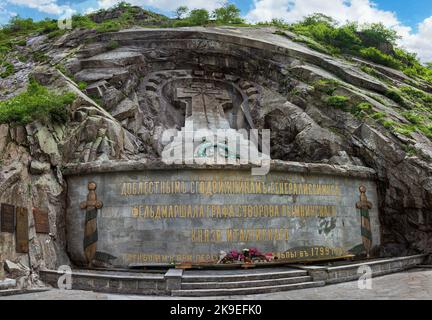 Pont du Diable à St col du Gothard sur les Alpes Suisses Banque D'Images