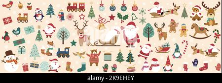 Illustration de fond plat vectoriel avec boules de Noël et espace de texte. Illustration de Vecteur