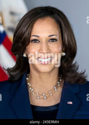 Portrait officiel du vice-président Kamala Harris, 4 mars 2021. Banque D'Images